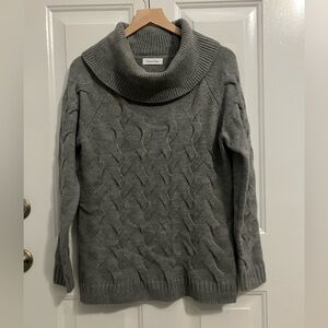 Calvin Klein- cowl neck, cable knit sweater